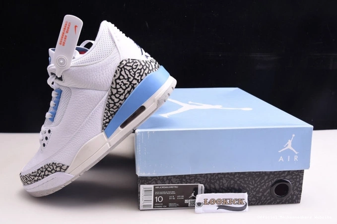 Official Maikesneakers UNC CT8532-104 Jordan 3 Air 0724